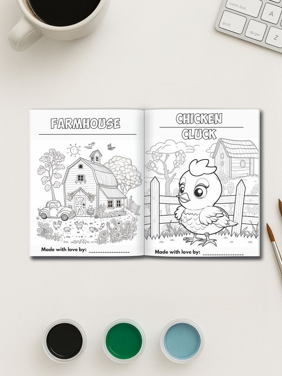 Farm Animal and Sounds Coloring Pages – Bild 3