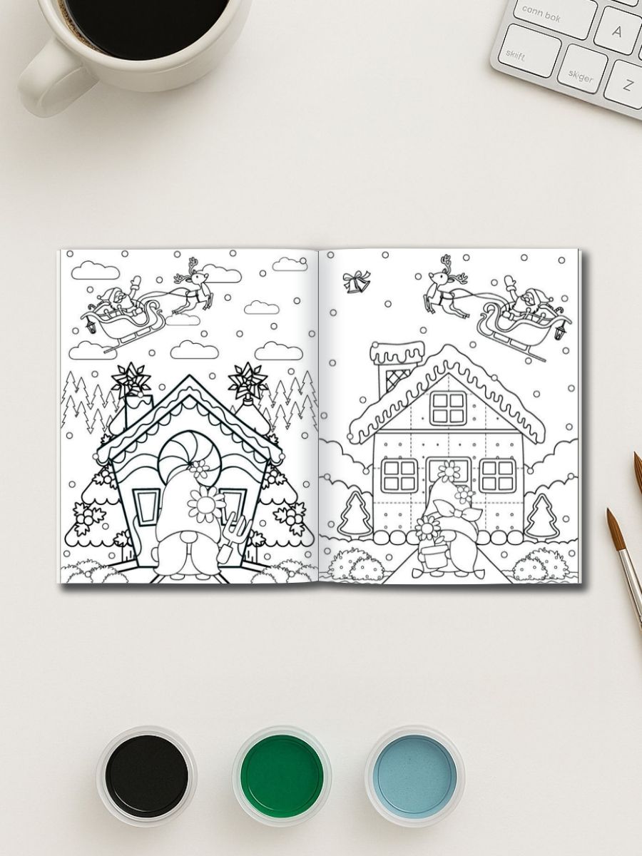 Christmas Magic – 171 Holiday-Themed Coloring Pages – Bild 3
