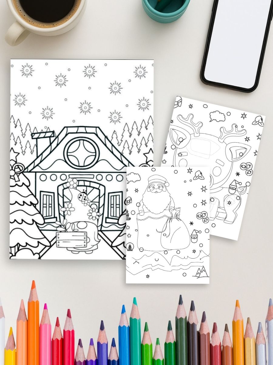 Christmas Magic – 171 Holiday-Themed Coloring Pages – Bild 4