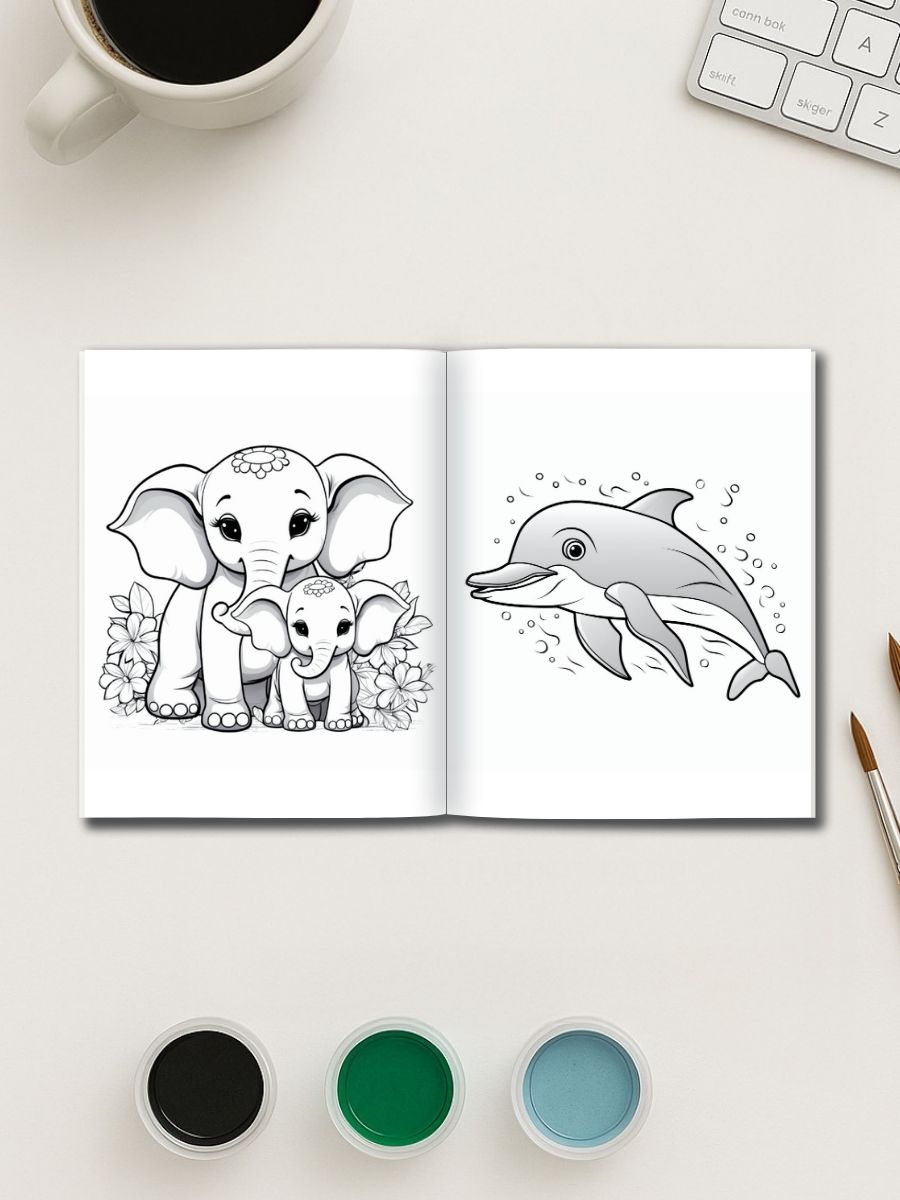 Animal & Snack Time – 184 Animals & Fruits Coloring Pages for Kids – Bild 2